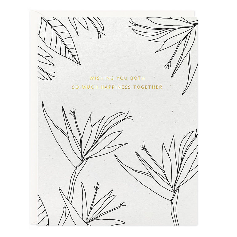 Happiness Wedding Botanical Card - Ramona & Ruth