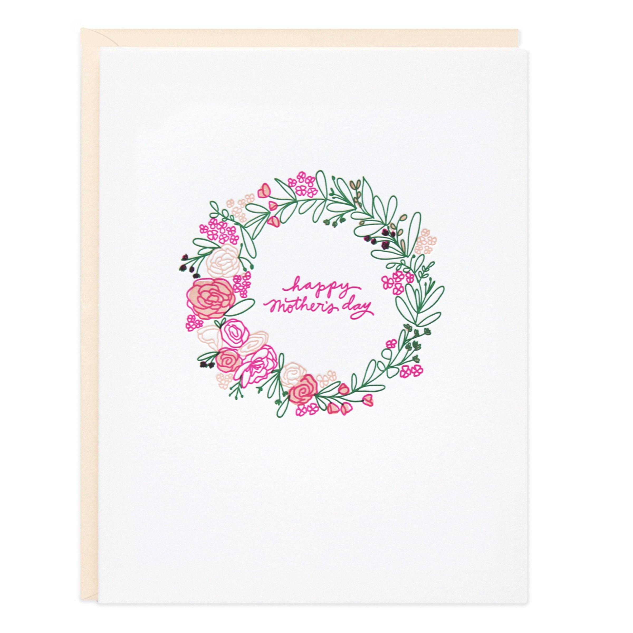 Happy Mother's Day Wreath Card - Ramona & Ruth