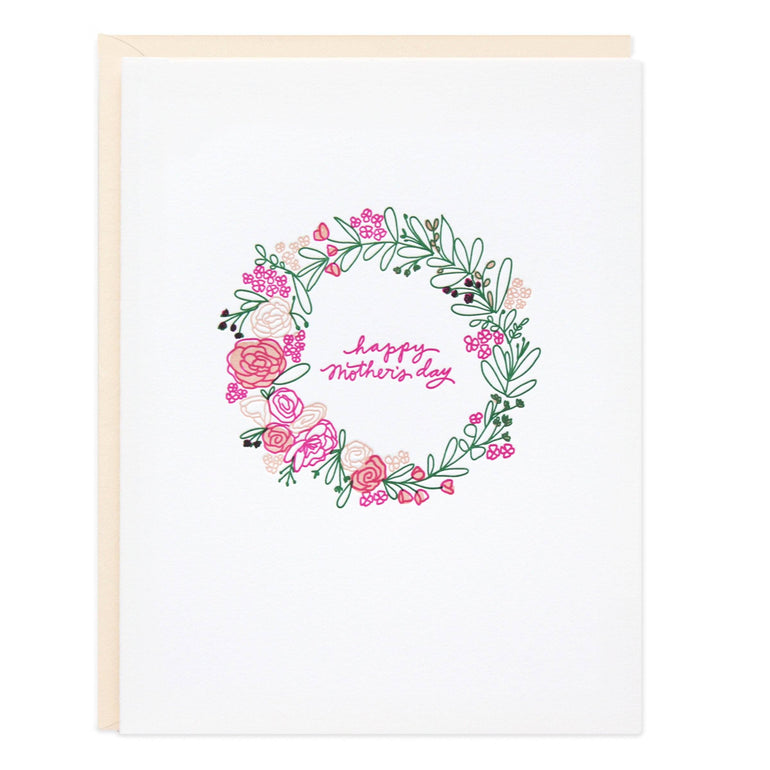 Happy Mother's Day Wreath Card - Ramona & Ruth