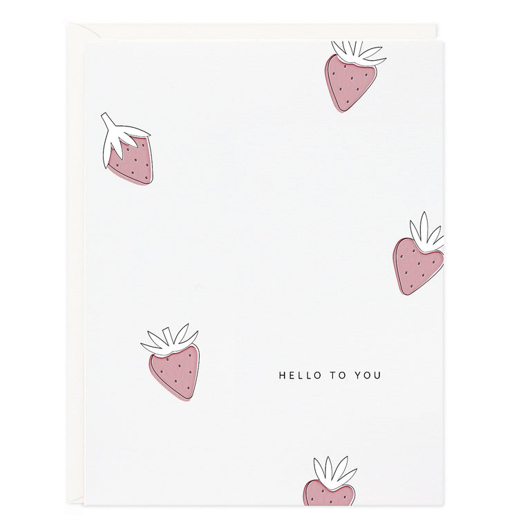 Hello To You Strawberries Card - Ramona & Ruth
