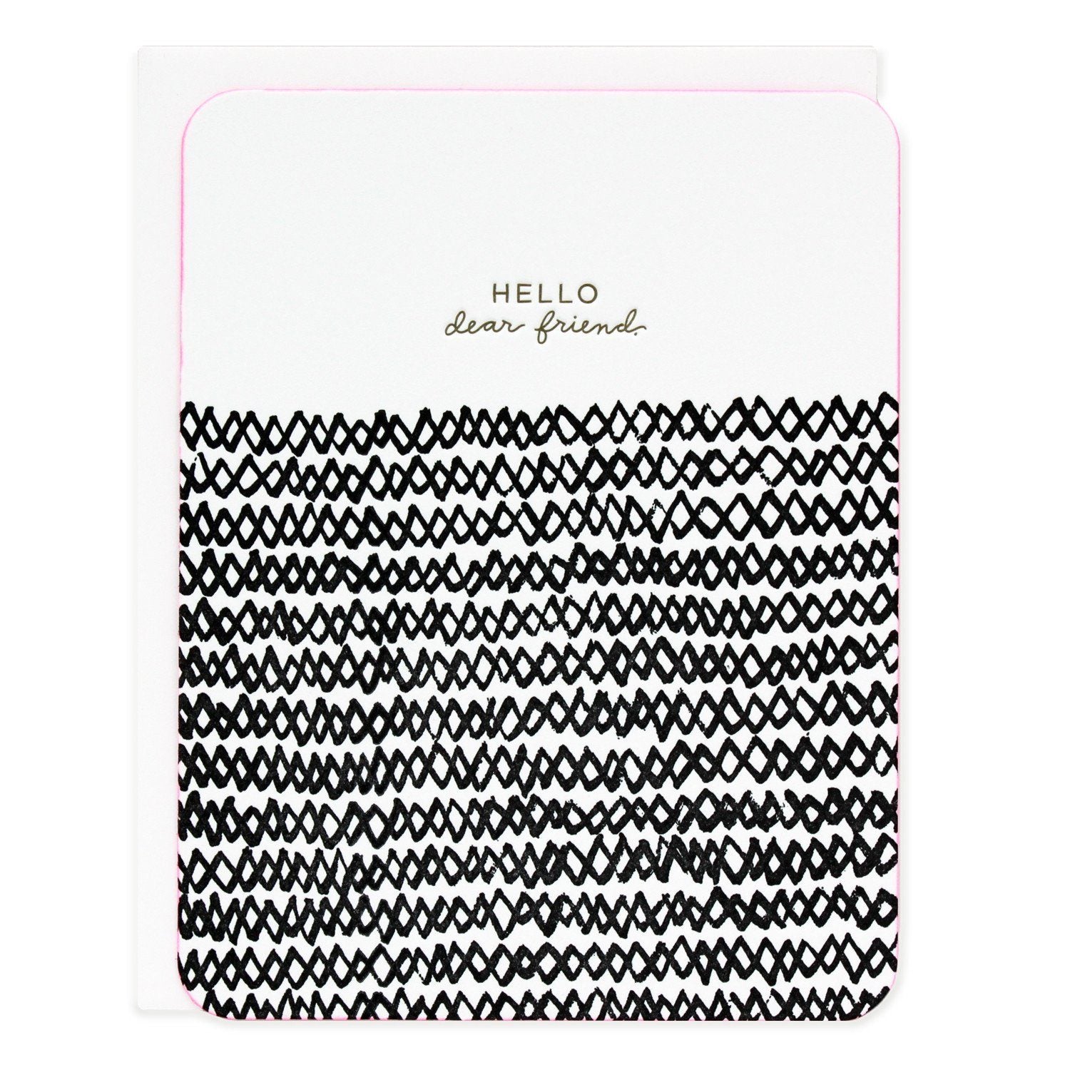 Hello Zigzag Pattern Card - Ramona & Ruth