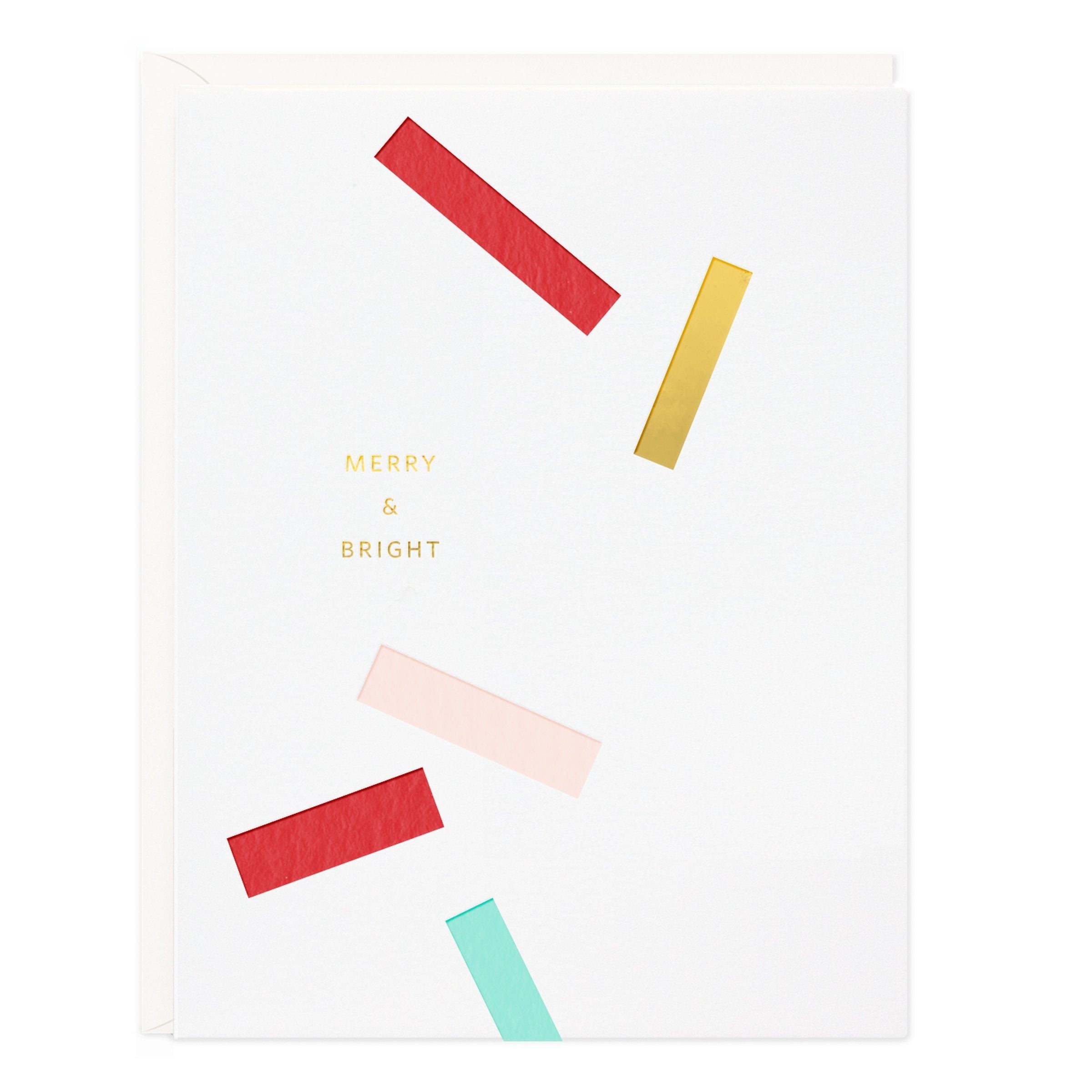 Merry & Bright Confetti Holiday Card - Ramona & Ruth