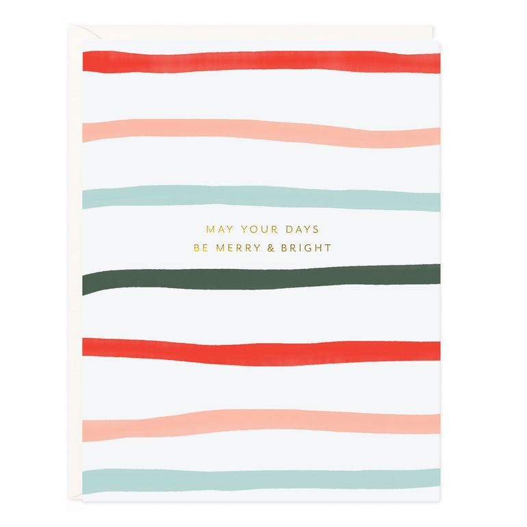 Merry & Bright Stripes Card - Ramona & Ruth 
