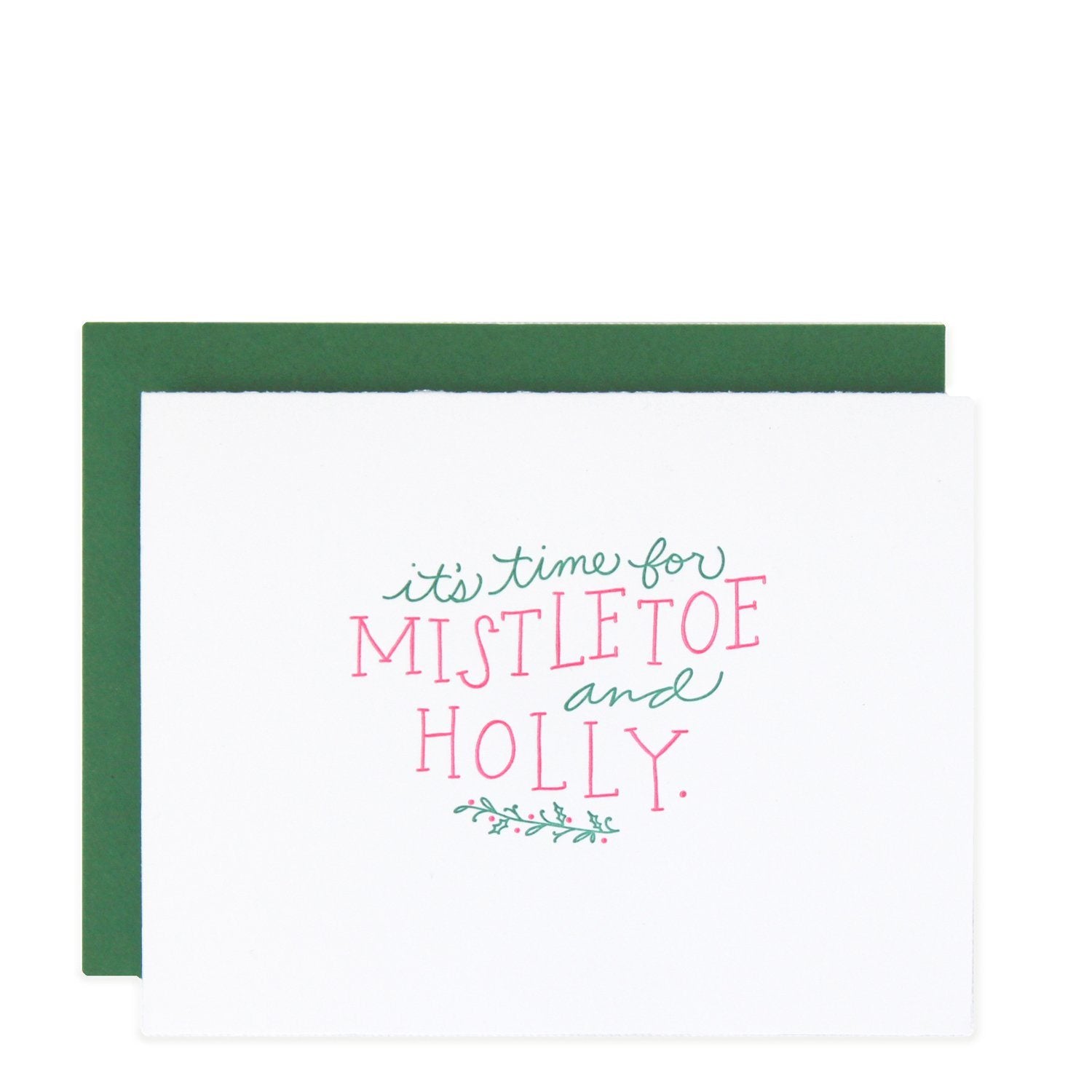 Mistletoe and Holly Card - Ramona & Ruth