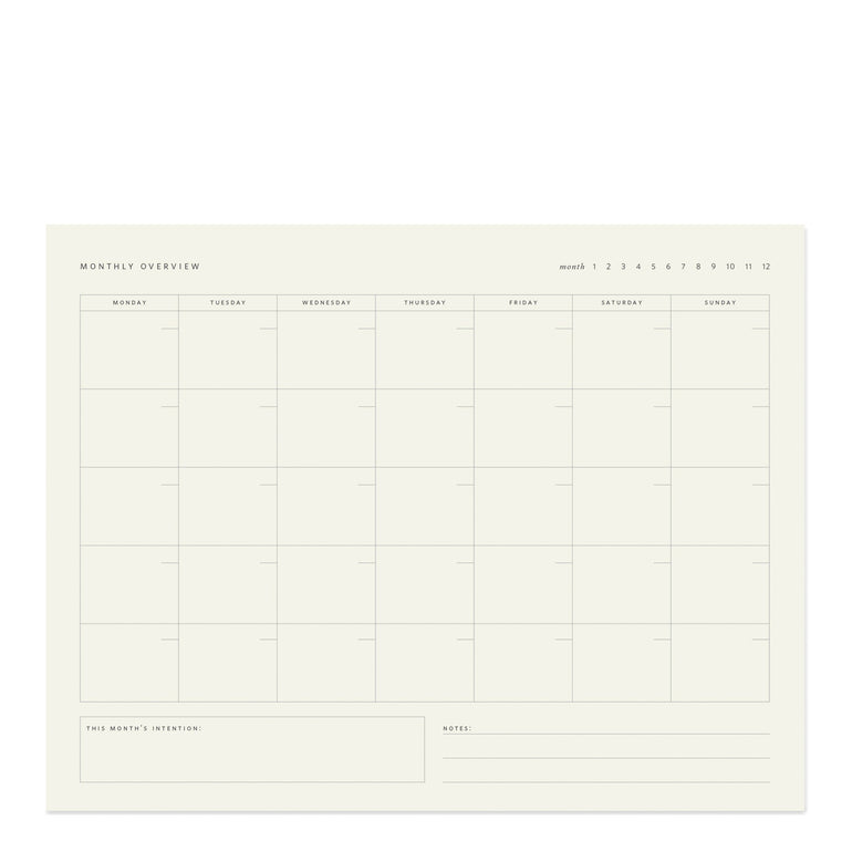 Monthly Overview Notepad - Ramona & Ruth