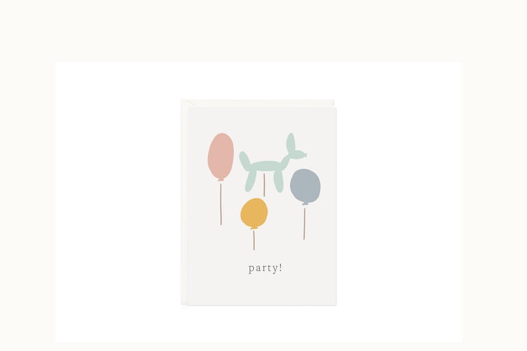 Party Balloons Mini Card - Ramona & Ruth