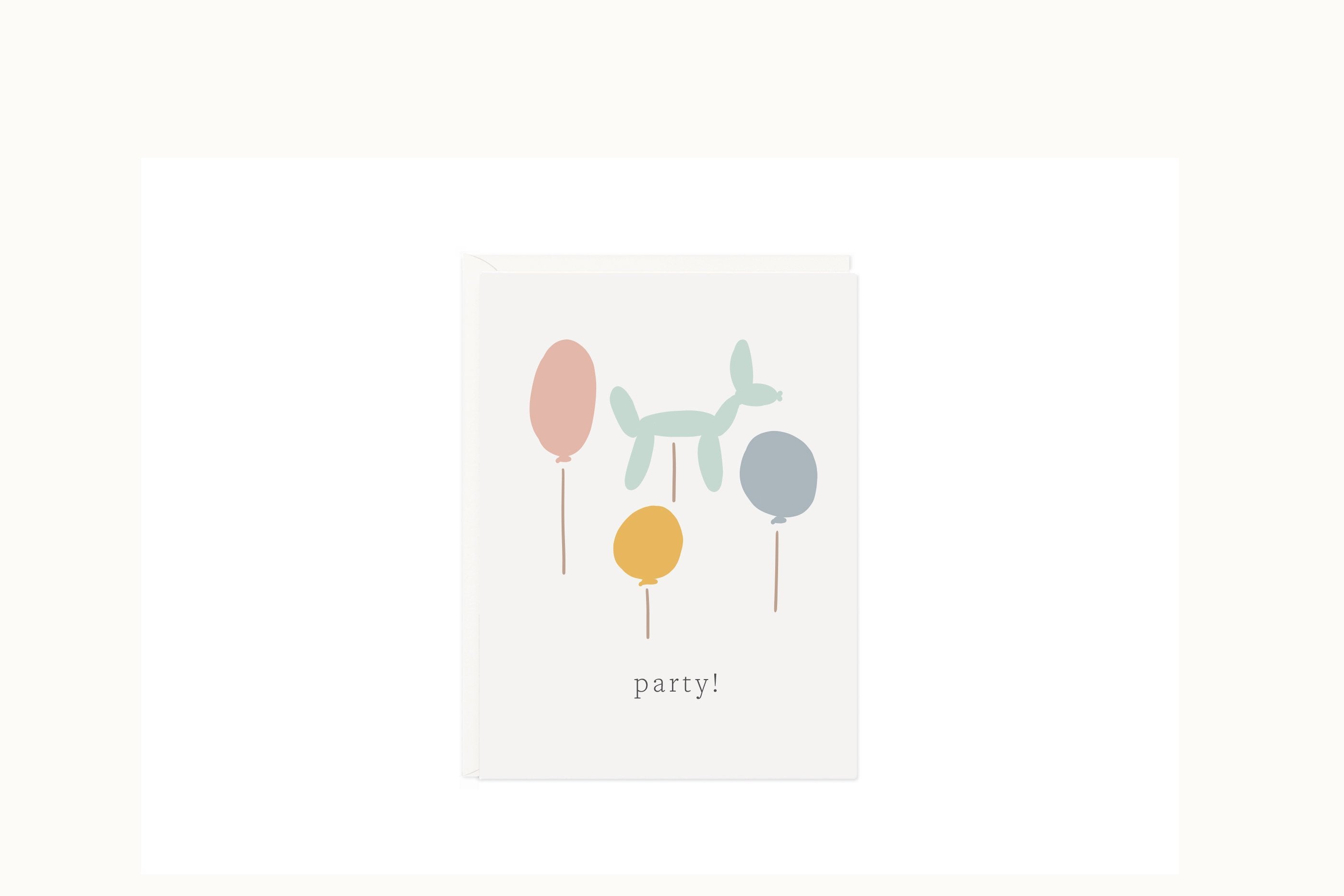 Party Balloons Mini Card - Ramona & Ruth