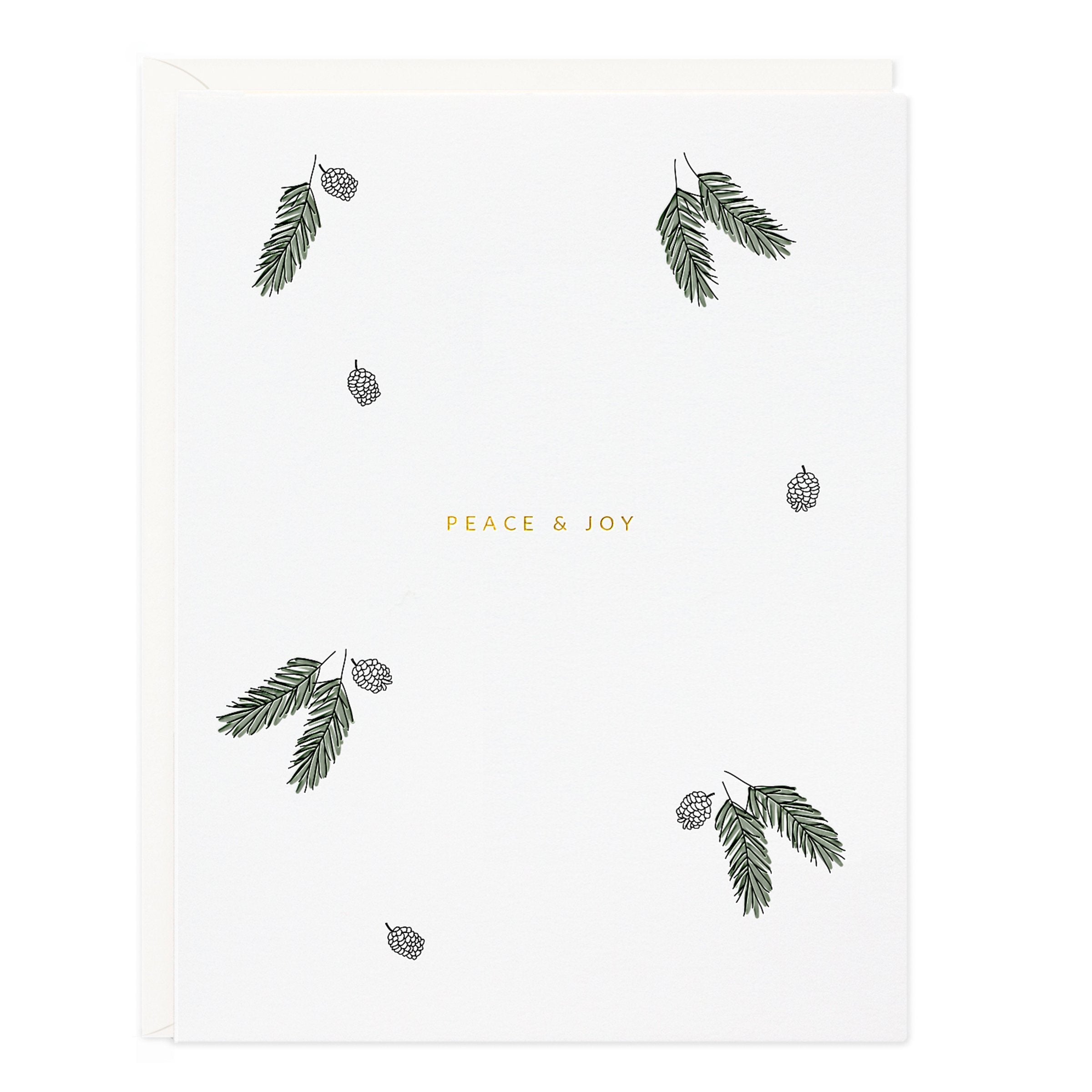 Peace & Joy Pinecones Card - Ramona & Ruth