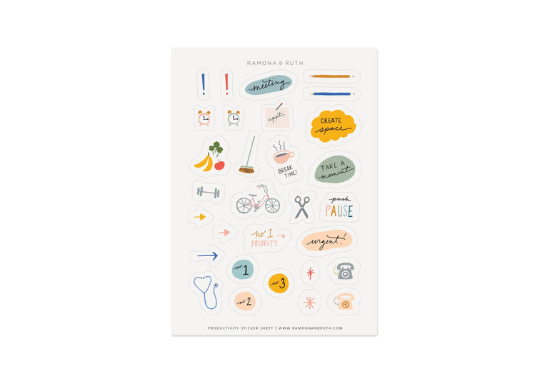 Productivity Sticker Sheet | Ramona & Ruth