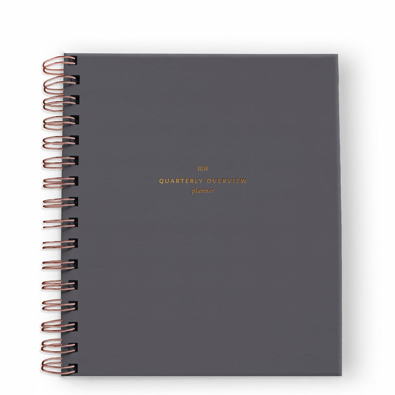 Quarterly Overview Planner - Ramona & Ruth Charcoal 
