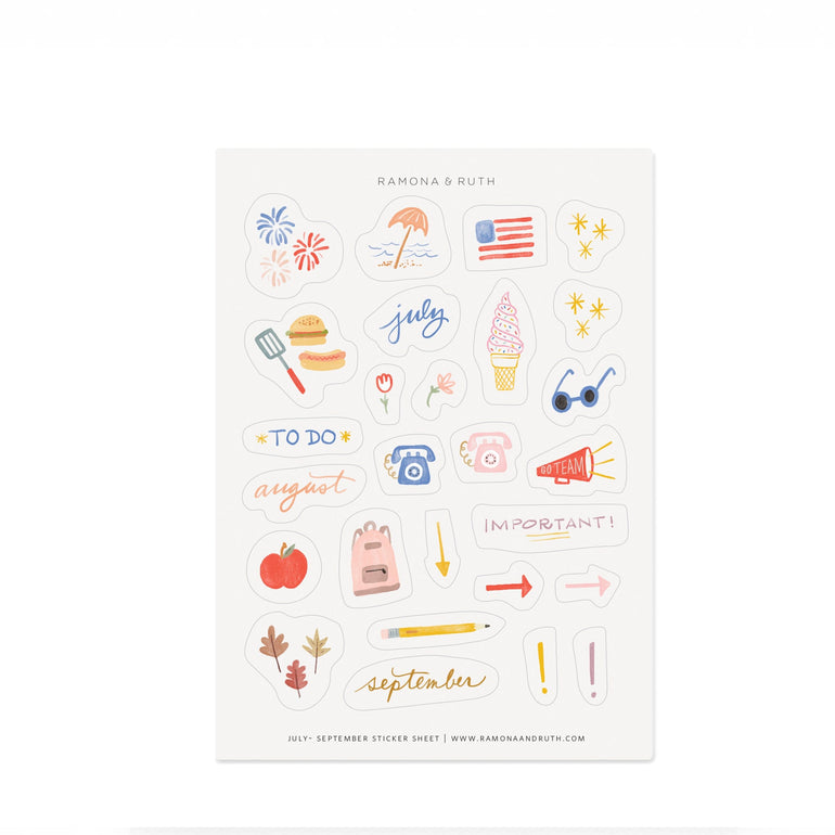 the Paper Studio, Stickabilities, Month Icon Stickers, 24 Stickers