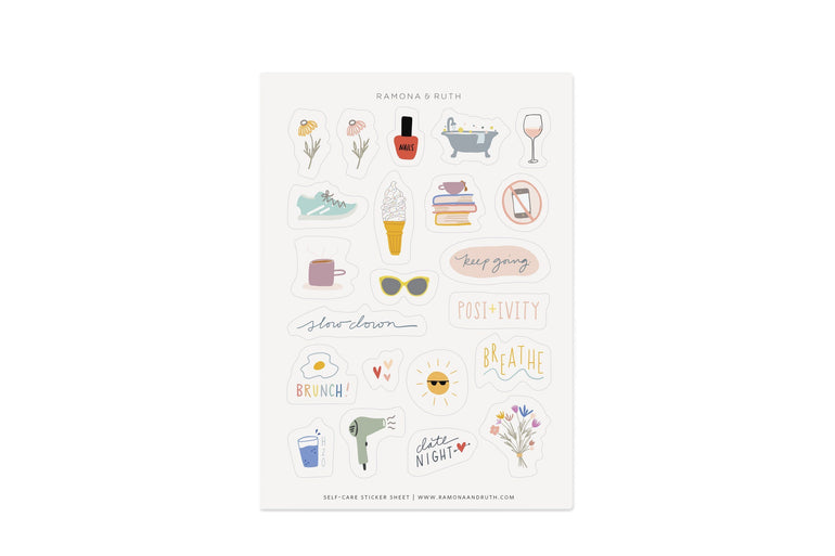 Self-Care Sticker Sheet - Ramona & Ruth