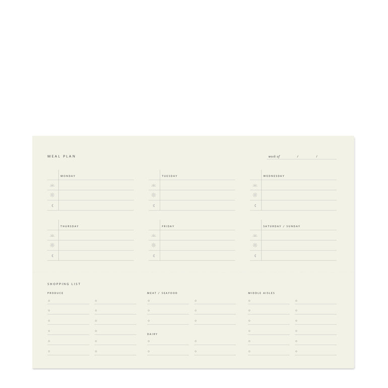 Weekly Meal Planner Notepad - Ramona & Ruth