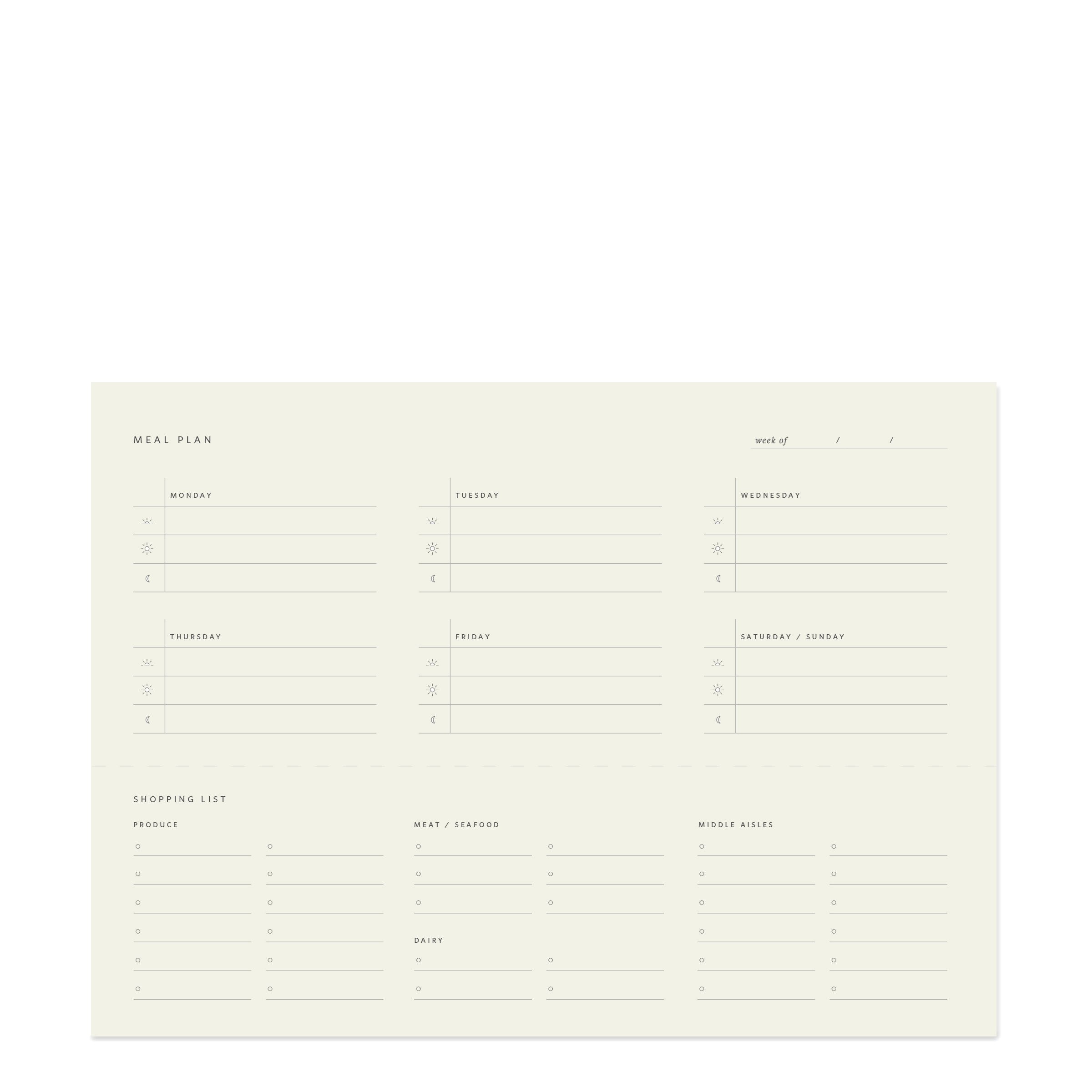 Weekly Meal Planner Notepad - Ramona & Ruth